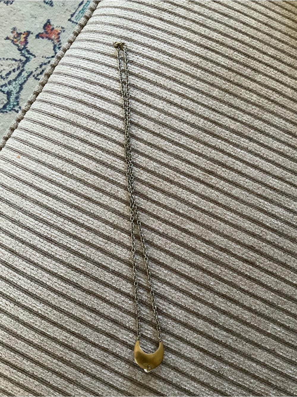 Gold Crescent Pendant Necklace - Women Jewelry